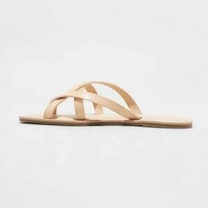 Universal Thread Colette Strappy Flip Flop Sandals Bone 9